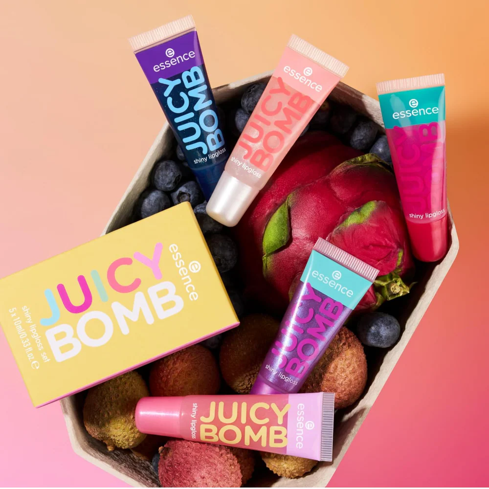 Essence Juicy Bomb Shiny Lip Gloss Set 5 x 10ml - Image 4