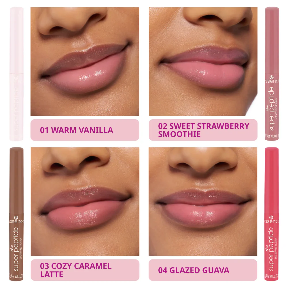 Essence The Super Peptide Glossy Lip Butter Set 4 x 0.8g - Image 5