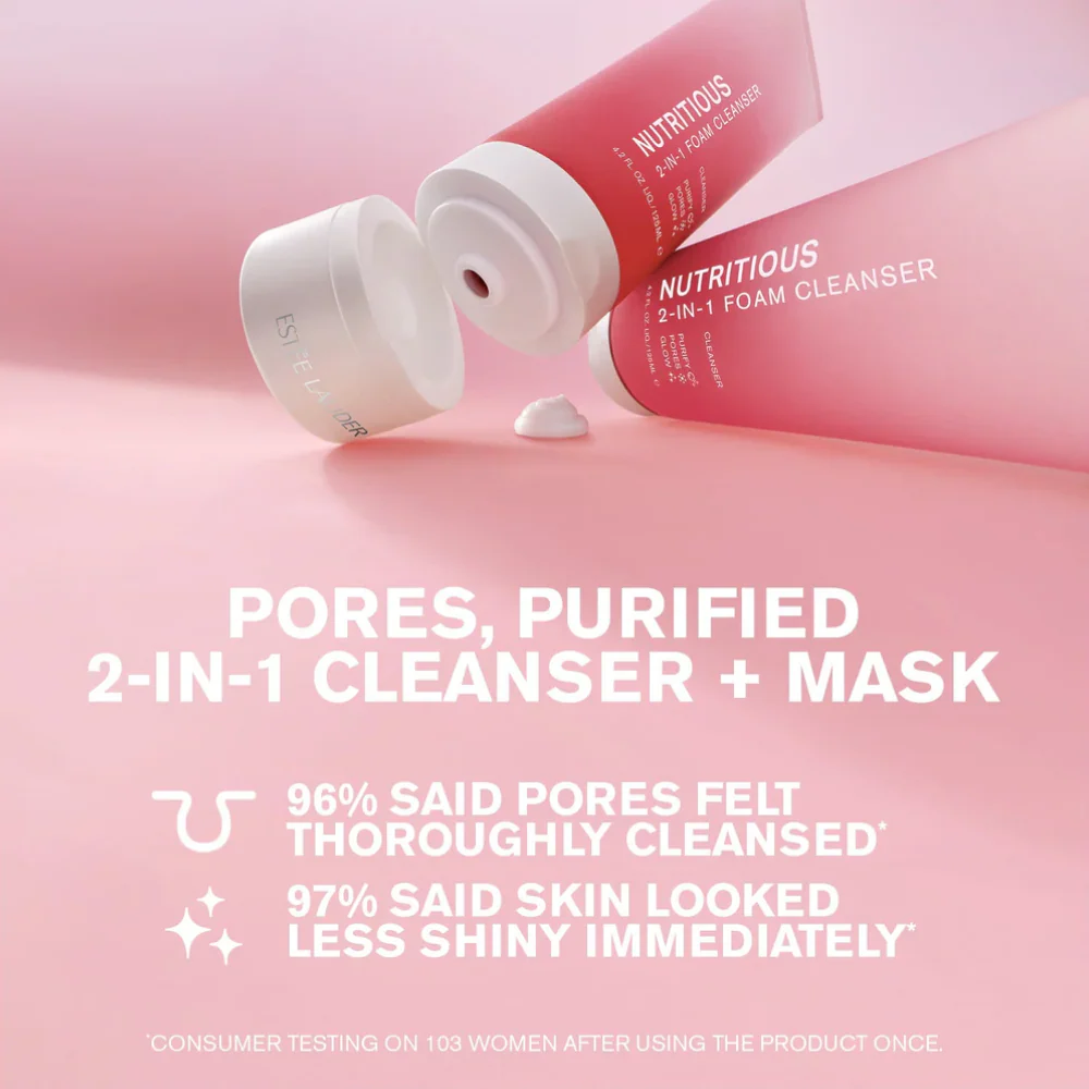 Estée Lauder Nutritious 2-In-1 Foam Cleanser 125ml - Image 3