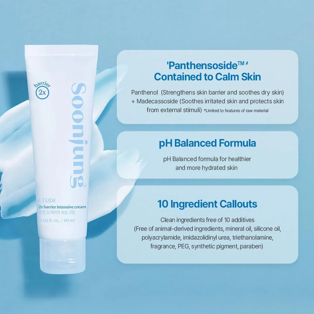 Etude House SoonJung 2x Barrier Intensive Cream 60ml - Image 5
