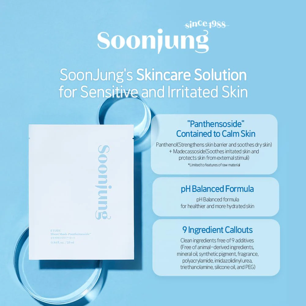 Etude House SoonJung Panthensoside Sheet Mask 25ml - Image 2