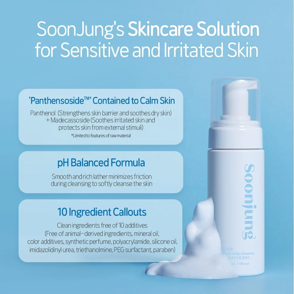 Etude House SoonJung pH 6.5 Whip Cleanser 150ml - Image 3