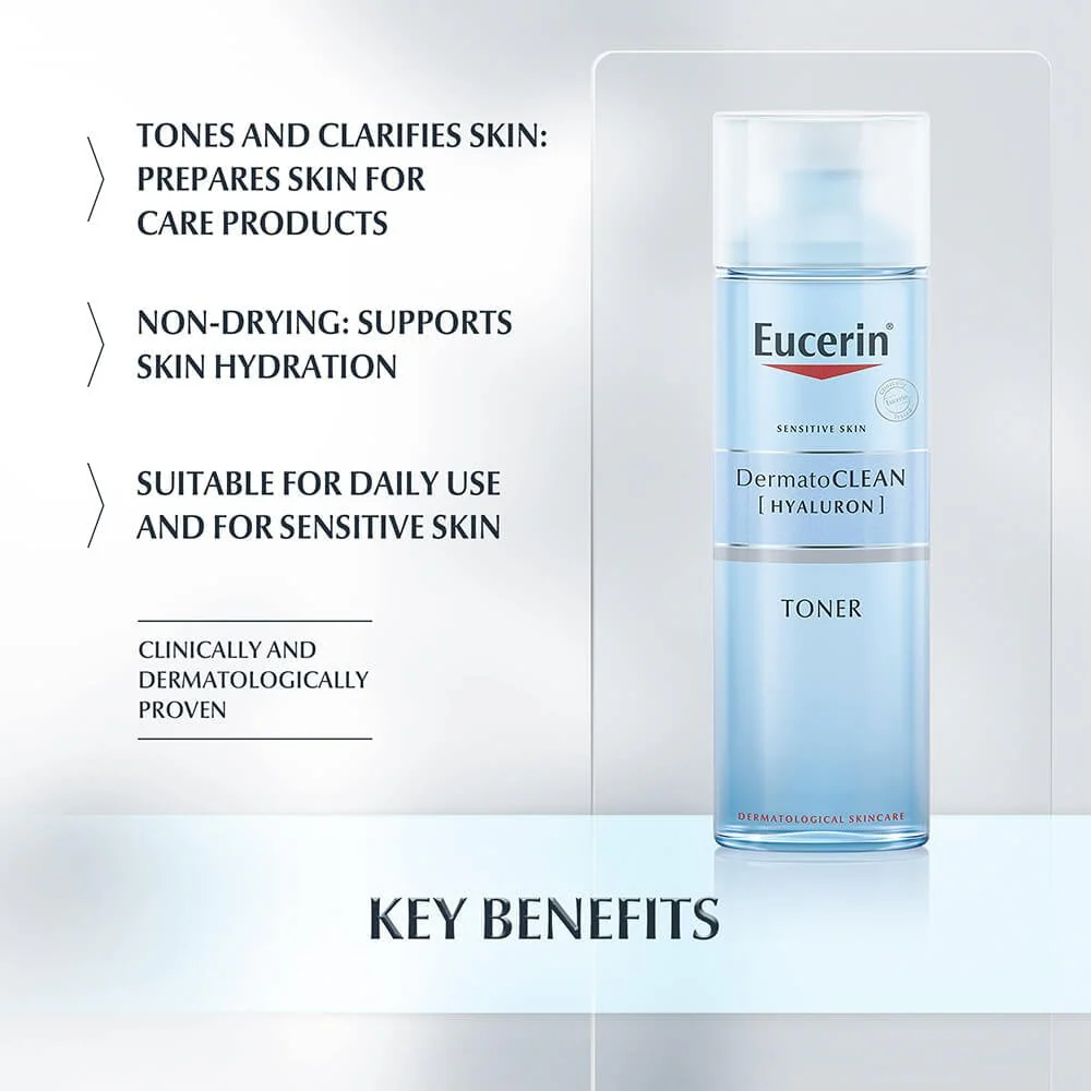 Eucerin DermatoClean Hyaluron Toner 200ml - Image 4