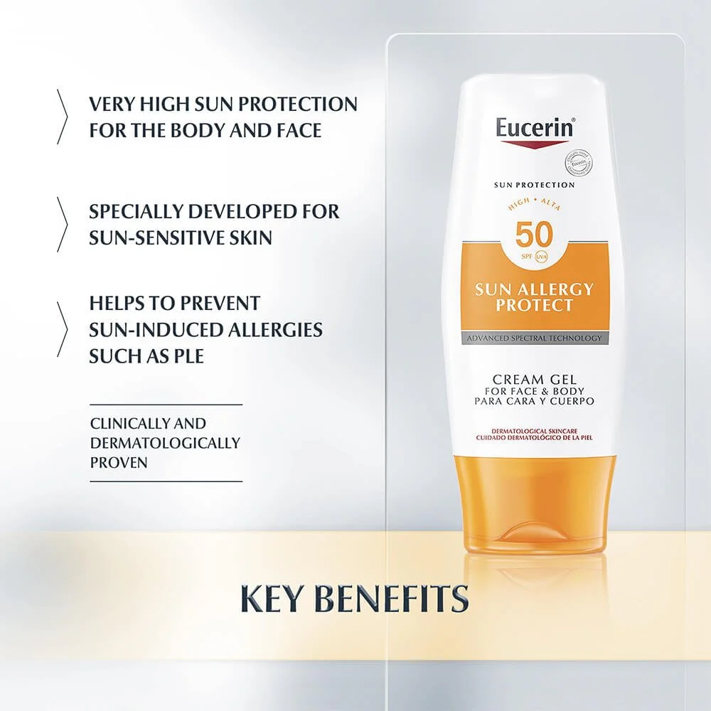 Eucerin Sun Allergy Protect Cream Gel SPF50 150ml - Image 7
