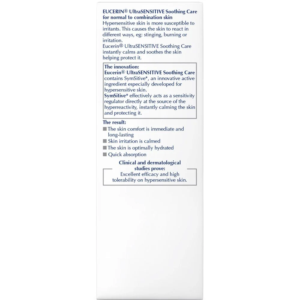 Eucerin UltraSensitive Soothing Care Cream Normal to Combination Skin 50ml - Image 3