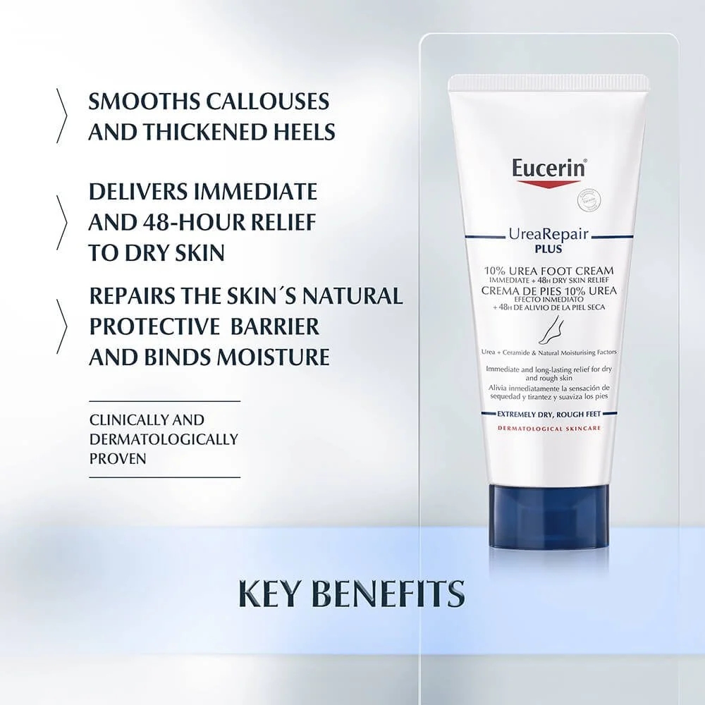 Eucerin Urea Repair+ 10% Urea Foot Cream 100ml - Image 5