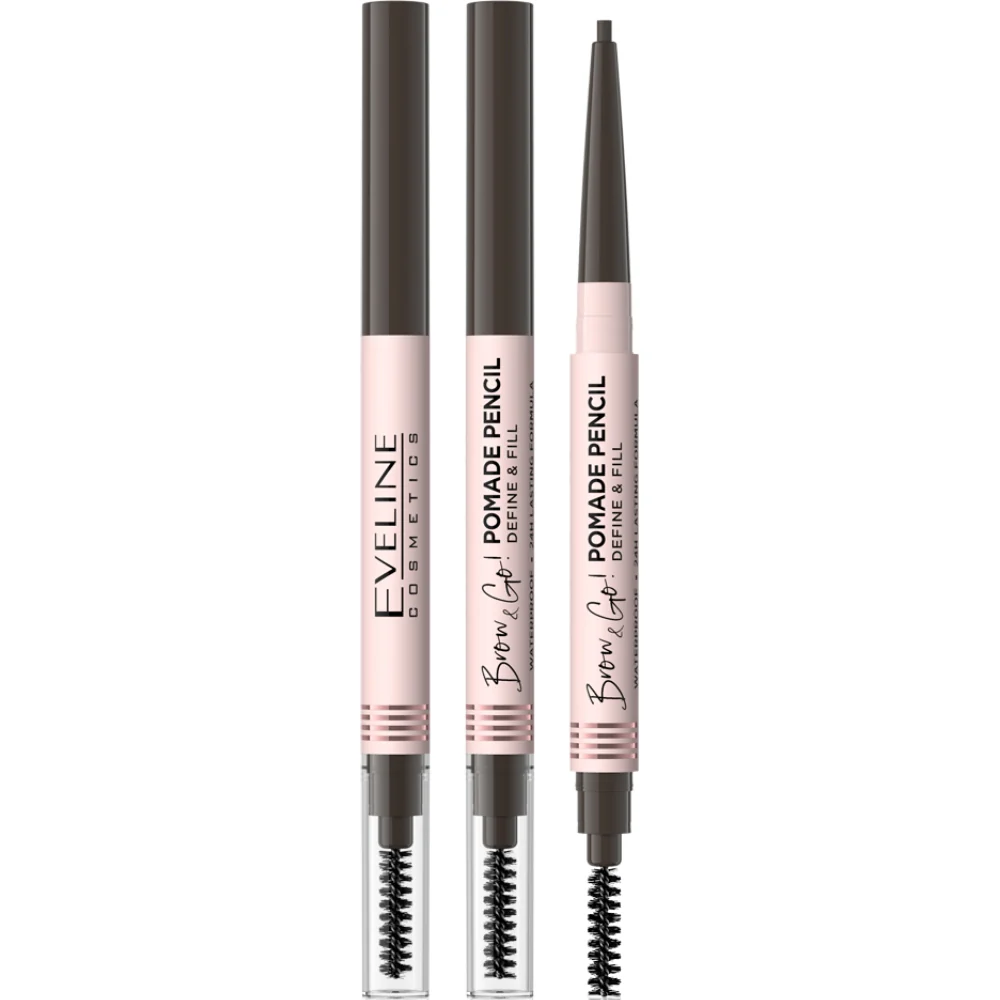 Eveline Cosmetics Brow & Go Waterproof Define & Fill Pomade Eyebrow Pencil - Image 3