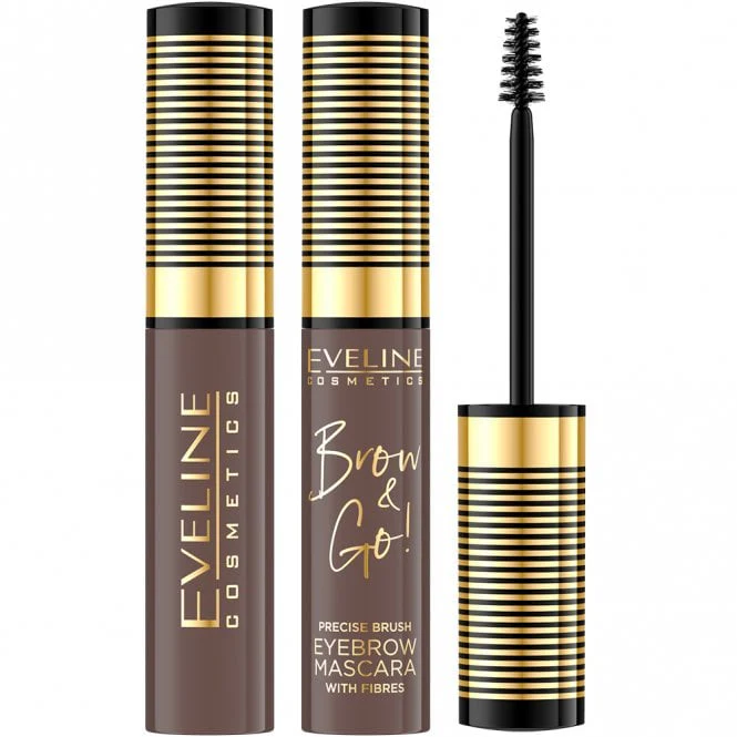 Eveline Cosmetics Brow & Grow! Precise Brush Eyebrow Mascara with Fibres 6ml - Image 2