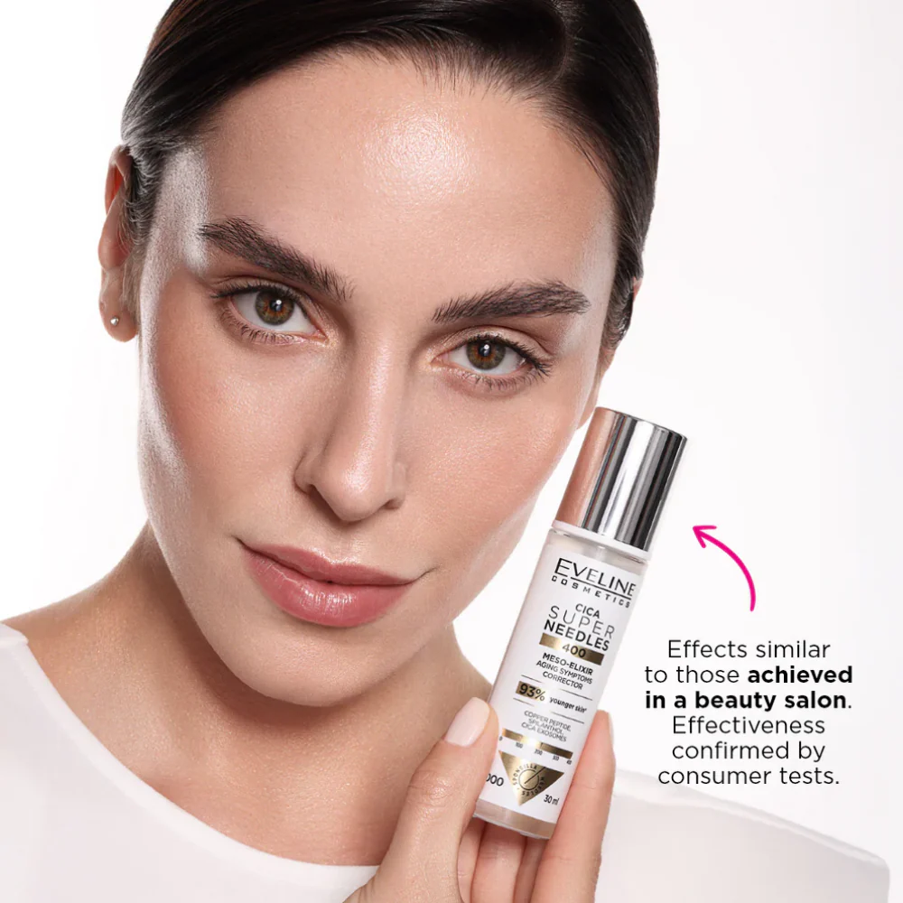 Eveline Cosmetics Cica Super Needles 400 Meso-Elixir Ageing Symptoms Corrector 30ml - Image 3