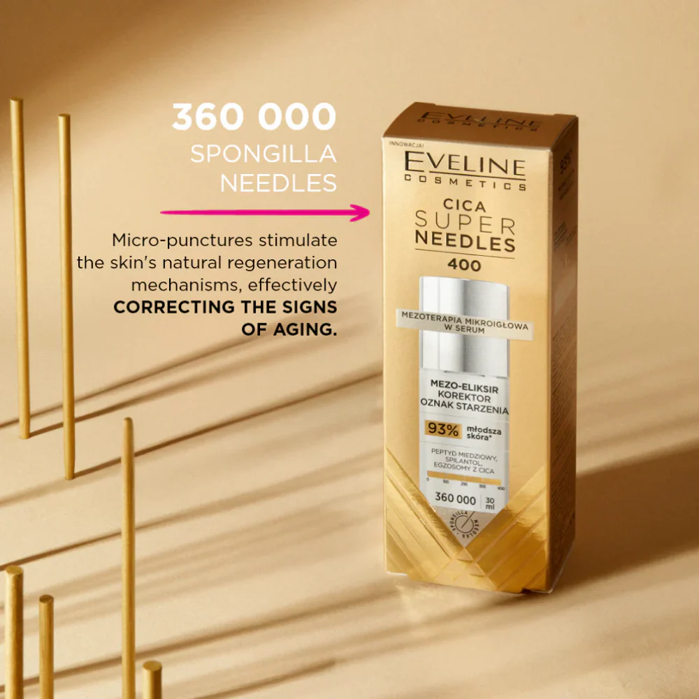 Eveline Cosmetics Cica Super Needles 400 Meso-Elixir Ageing Symptoms Corrector 30ml - Image 4