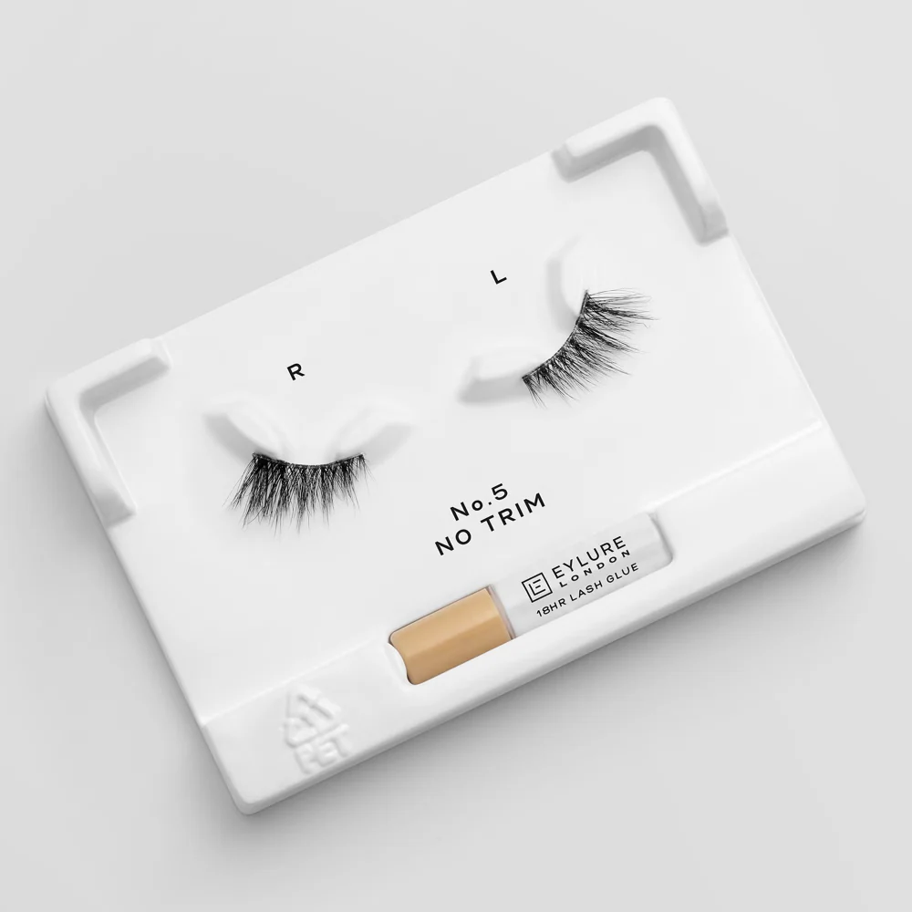 Eylure Half Lash No. 5 Natural No Trim Strip Lashes Black - Image 5
