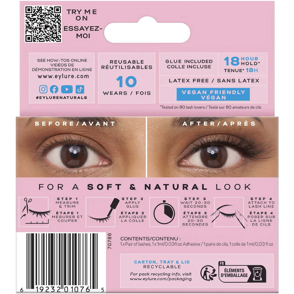 Eylure Naturals 033 Wispy Strip Lashes Brown/Black - Image 2