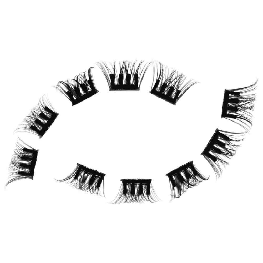 Eylure Underlash Pre-Glued Lengthening Salon Curl Individual Lash Clusters Black x30 - Image 2
