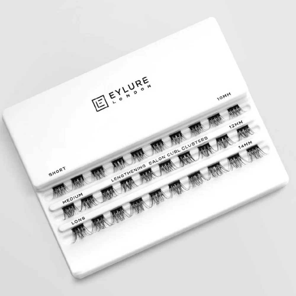 Eylure Underlash Pre-Glued Lengthening Salon Curl Individual Lash Clusters Black x30 - Image 4