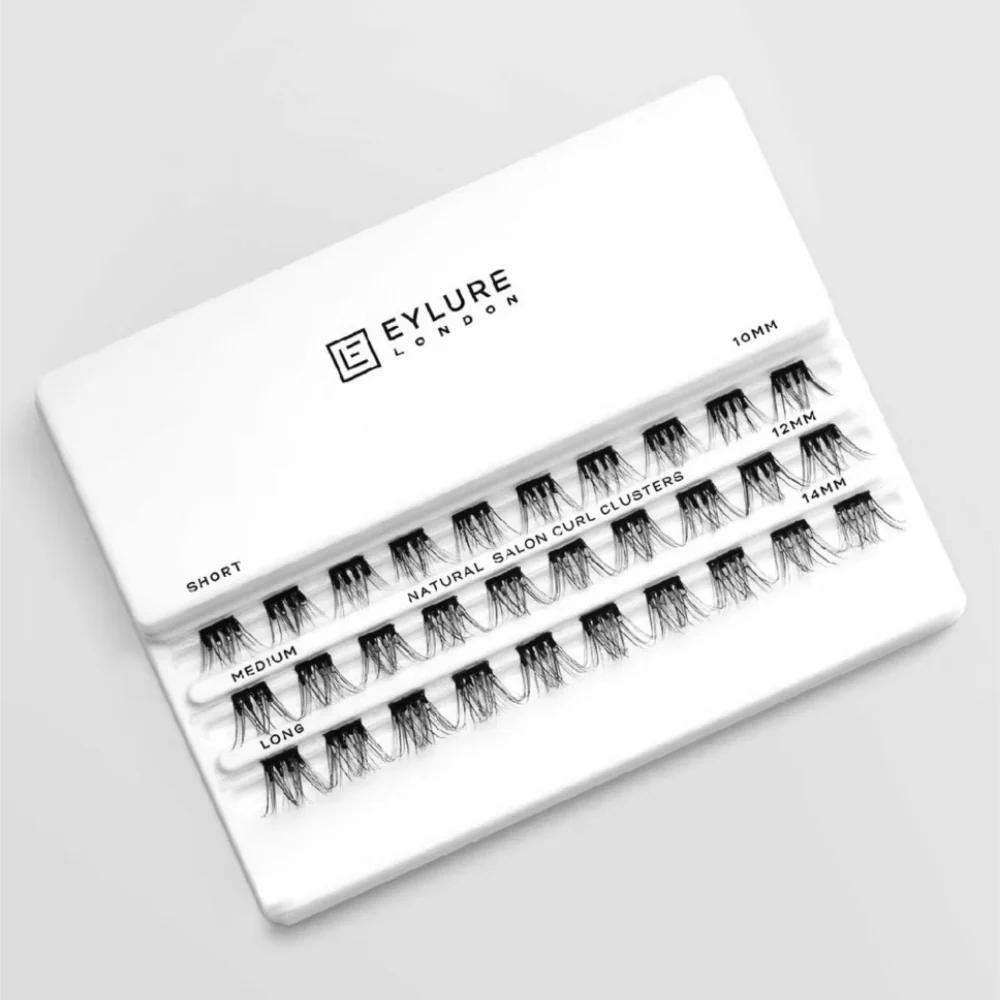 Eylure Underlash Pre-Glued Naturals Salon Curl Individual Lash Clusters Black x30 - Image 3