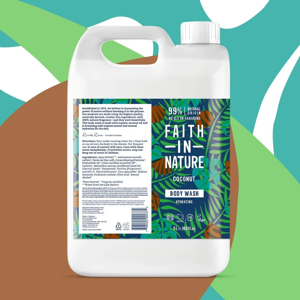 Faith In Nature Coconut Body Wash 5000ml - Image 2