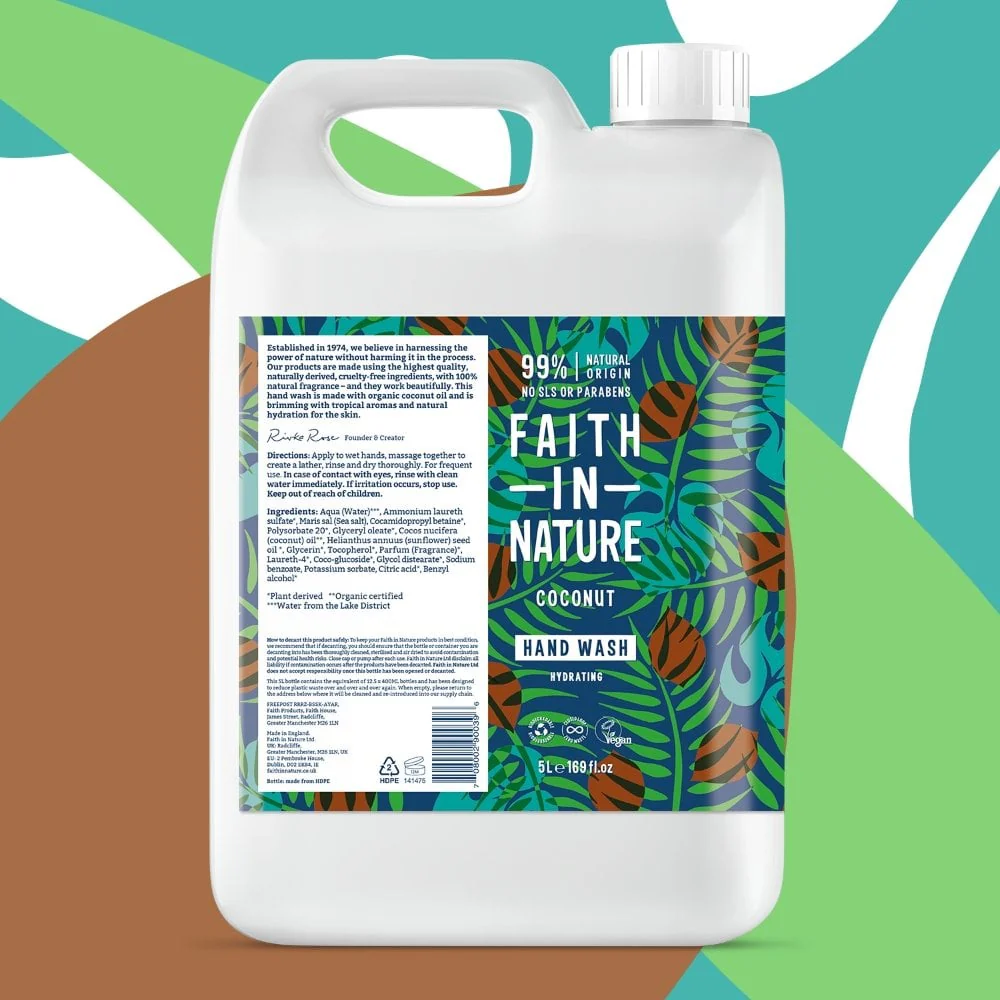 Faith In Nature Coconut Hand Wash 5000ml - Image 2