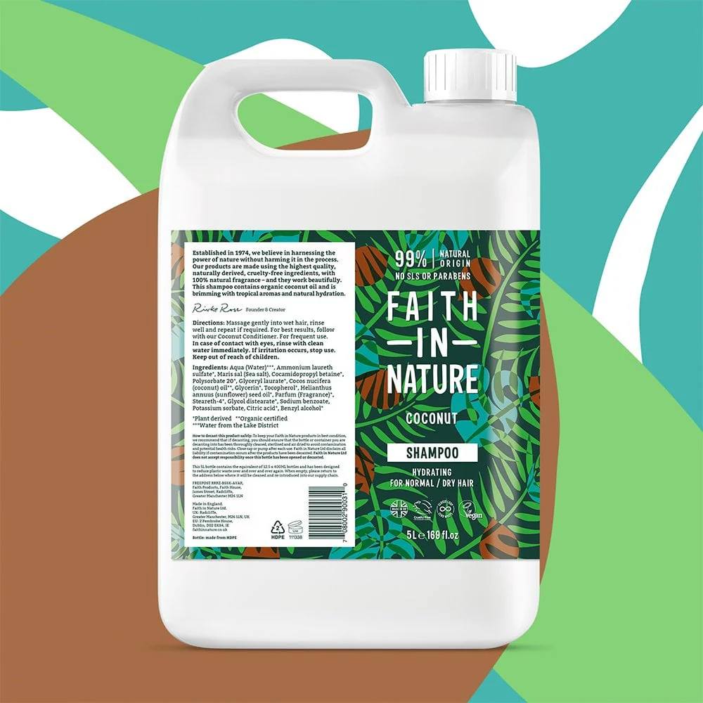Faith In Nature Coconut Shampoo 5000ml - Image 2