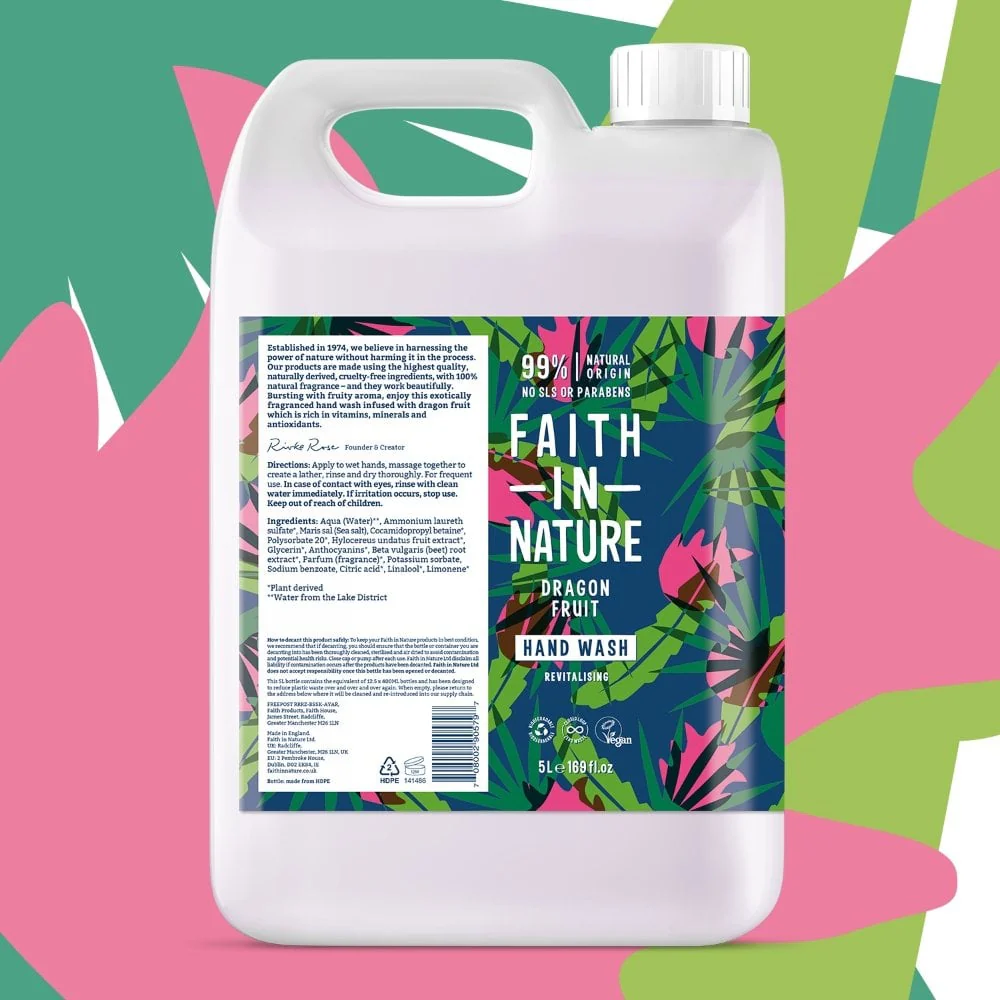 Faith In Nature Dragon Fruit Hand Wash 5000ml - Image 2