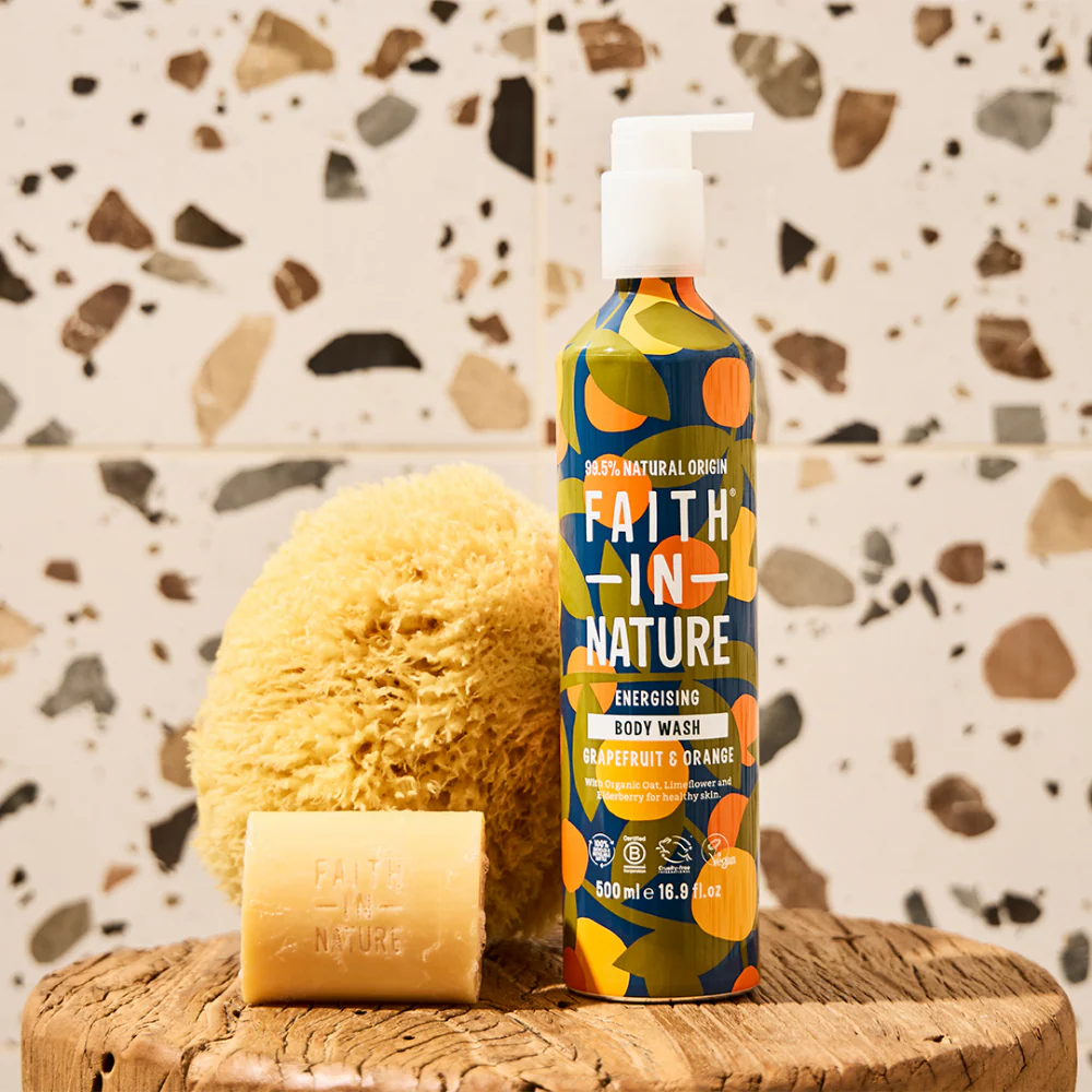Faith In Nature Grapefruit & Orange Body Wash Aluminium Bottle 500ml - Image 4