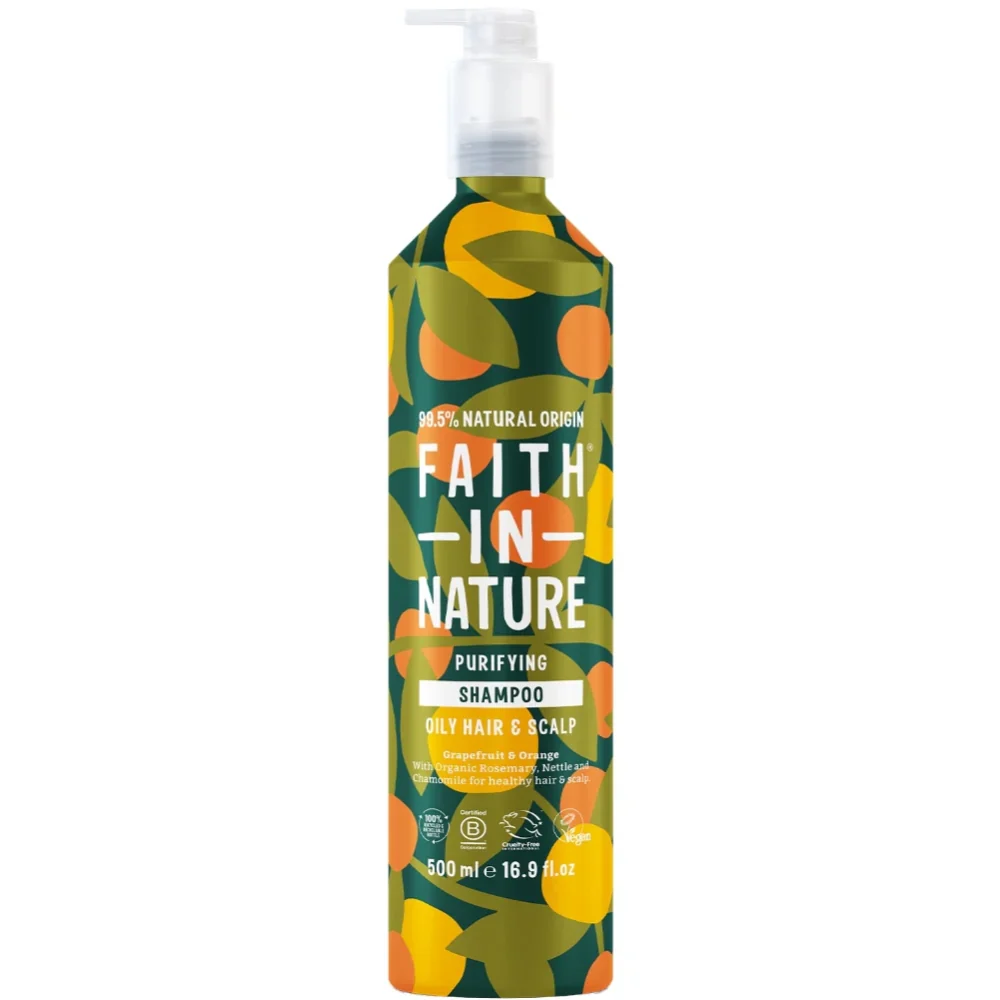 Faith In Nature Grapefruit & Orange Shampoo & Conditioner Aluminium Bottle Twin 2 x 500ml - Image 2