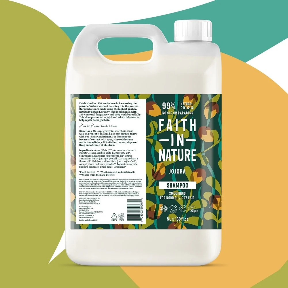 Faith In Nature Jojoba Shampoo 5000ml - Image 2