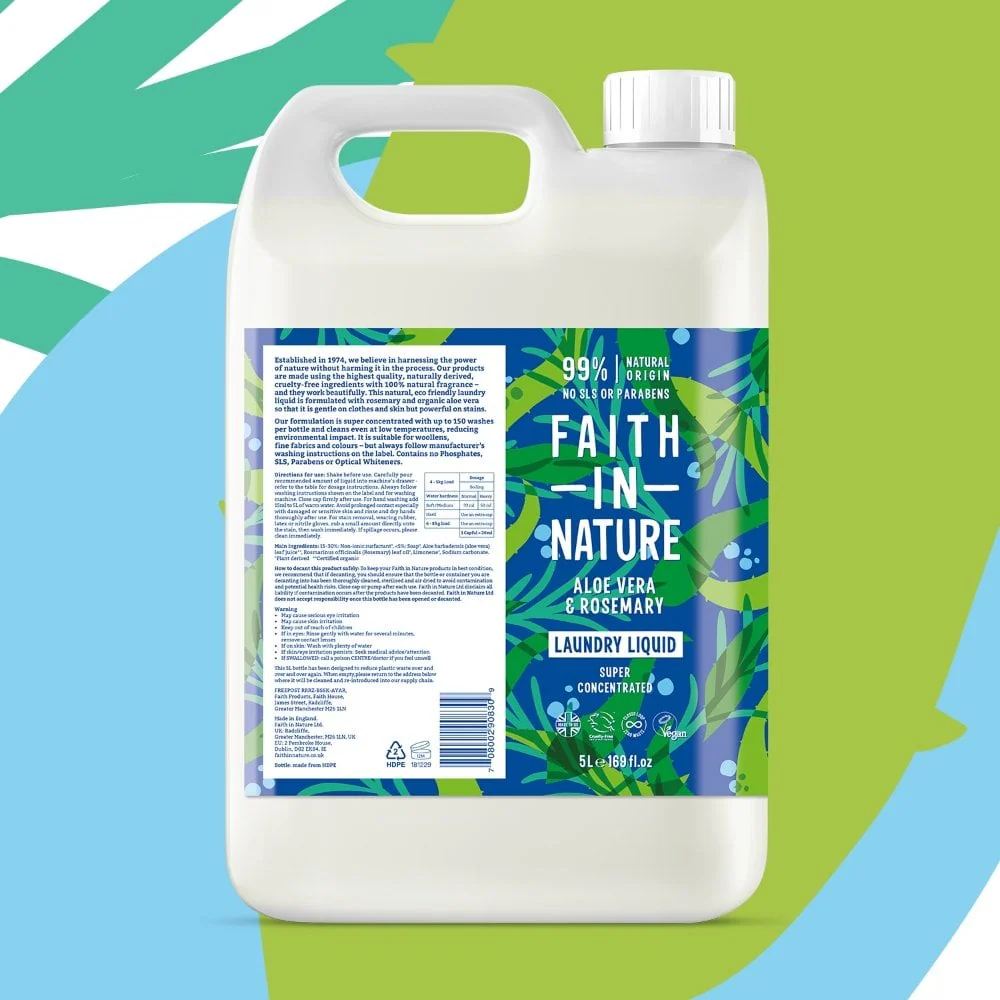 Faith In Nature Laundry Liquid 5000ml - Image 2