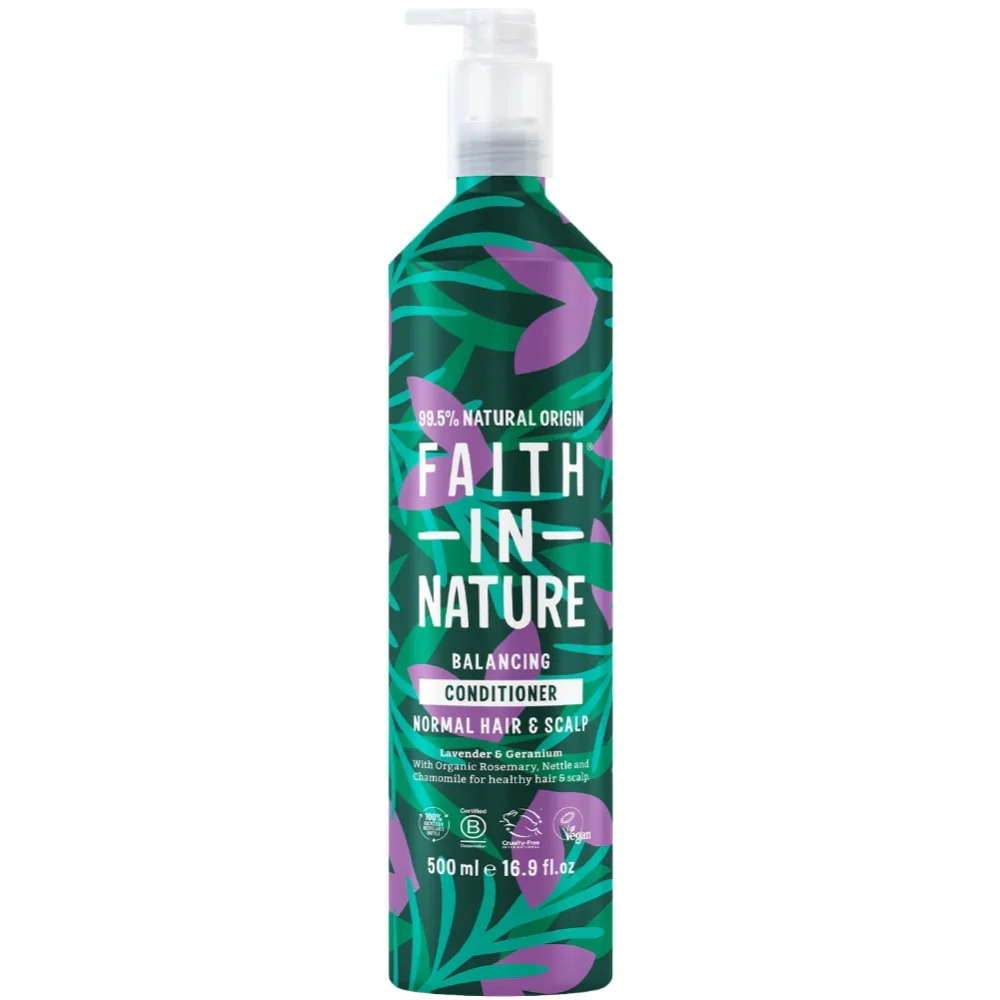 Faith In Nature Lavender & Geranium Shampoo & Conditioner Aluminium Bottle Twin 2 x 500ml - Image 3