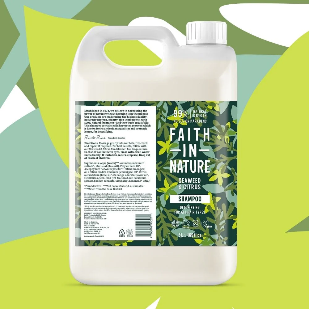 Faith In Nature Seaweed & Citrus Shampoo 5000ml - Image 2