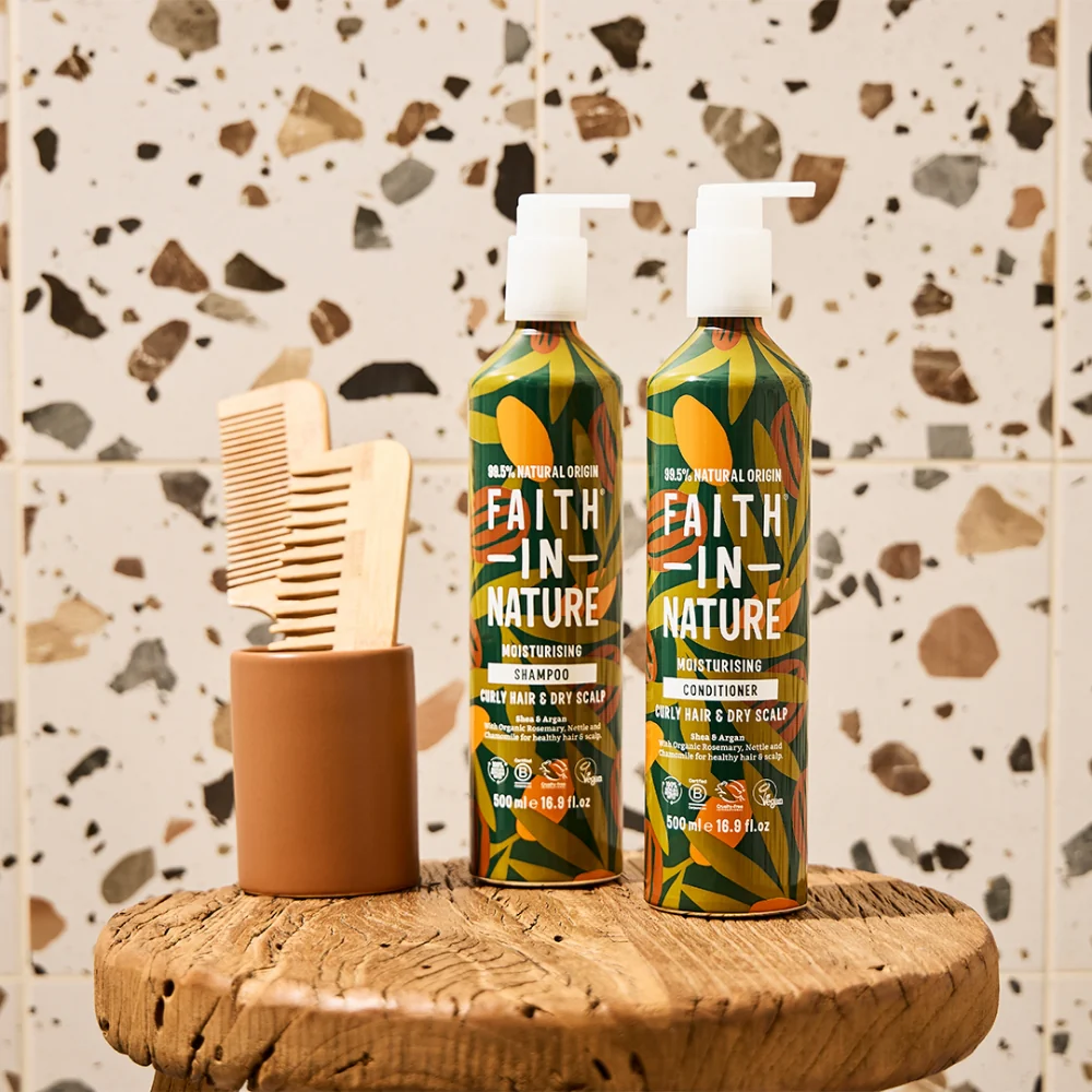 Faith In Nature Shea & Argan Conditioner Aluminium Bottle 500ml - Image 3