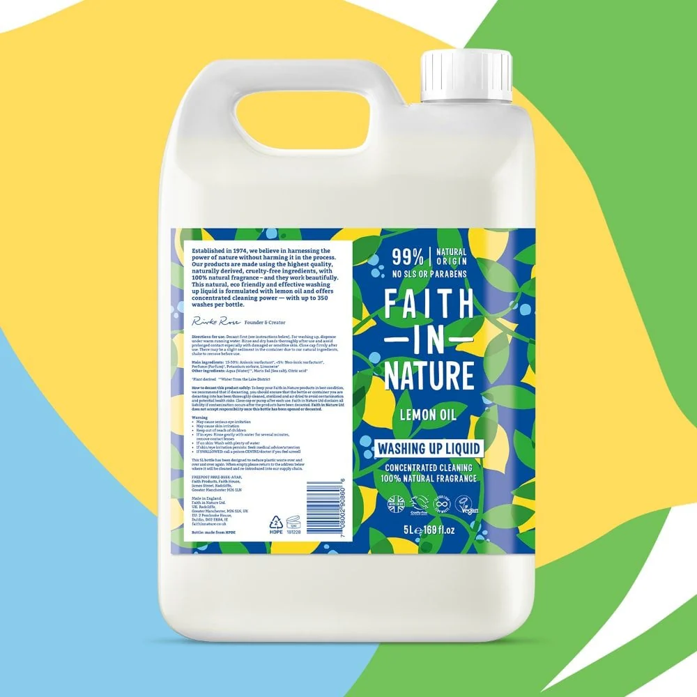 Faith In Nature Super Concentrated Washing Up Liquid 5000ml - Image 2