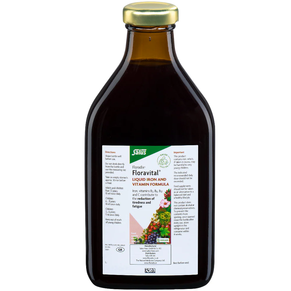 Floradix Floravital Liquid Iron and Vitamin Formula 500ml - Image 3