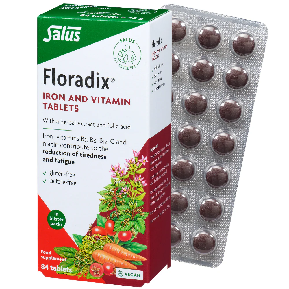 Floradix Iron and Vitamin Tablets 84 Capsules - Image 2