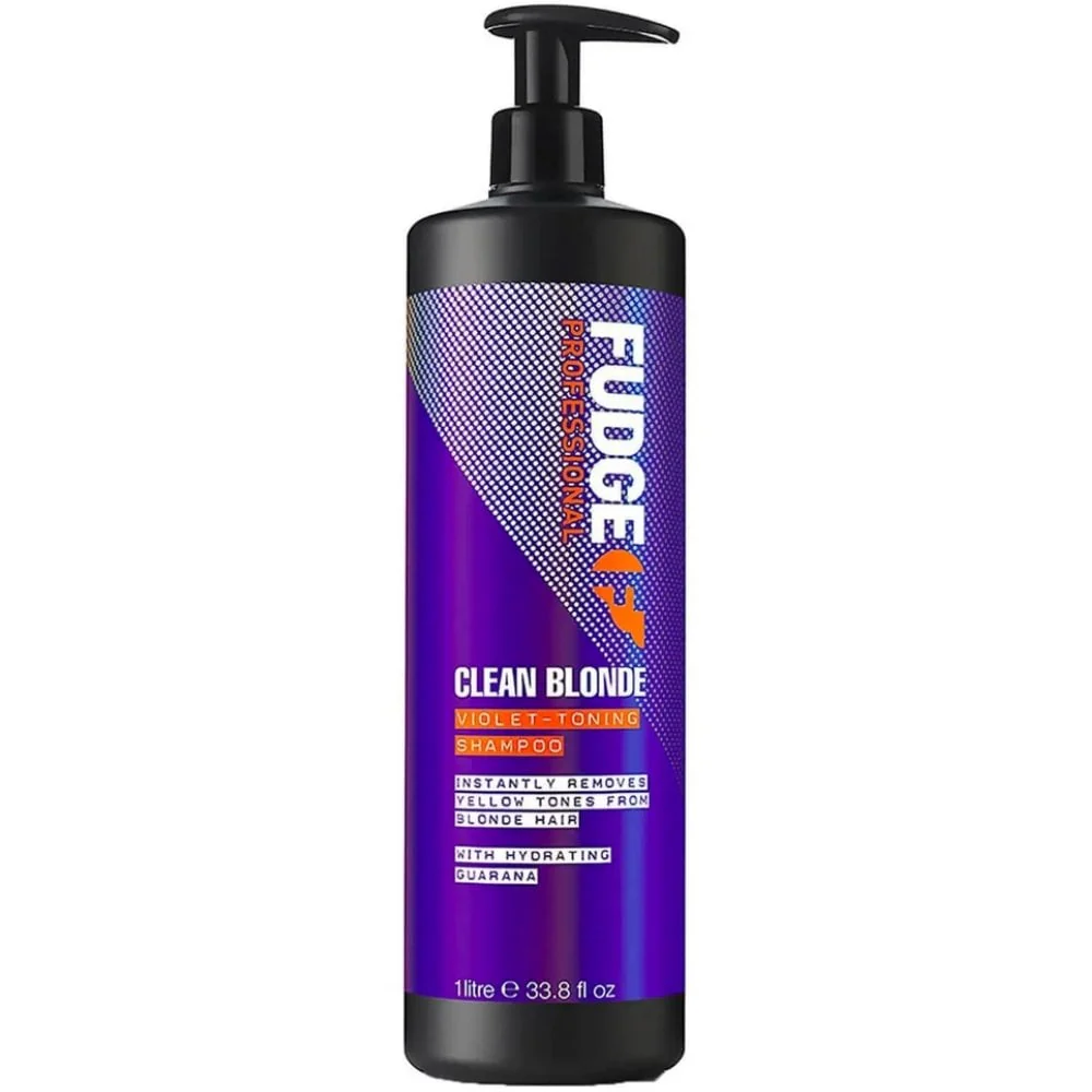 Fudge Professional Clean Blonde Violet Toning Shampoo & Damage Rewind Conditioner Twin 2 x 1000ml - Image 2