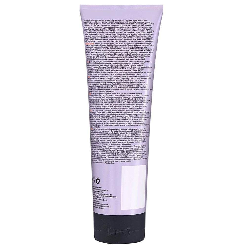 Fudge Professional Everyday Clean Blonde Damage Rewind Toning Conditioner 250ml - Image 6