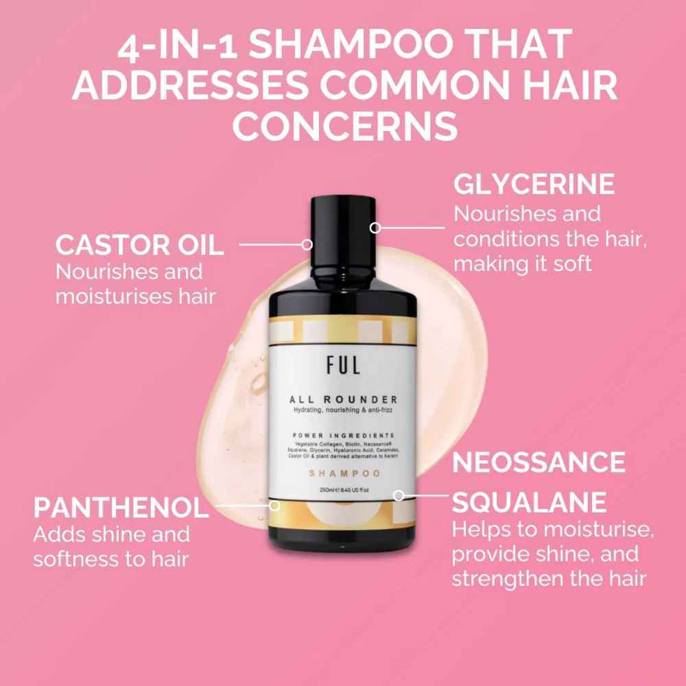 FUL All Rounder Moisture Shampoo 250ml - Image 3