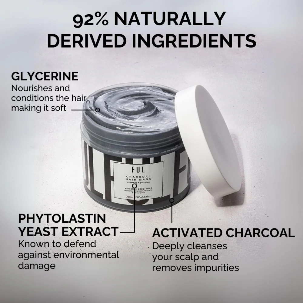 FUL Charcoal Hair Mask 300ml - Image 3