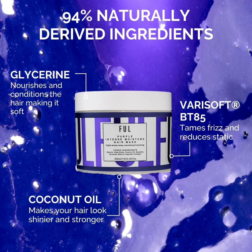 FUL Purple Intense Moisture Hair Mask 300ml - Image 3