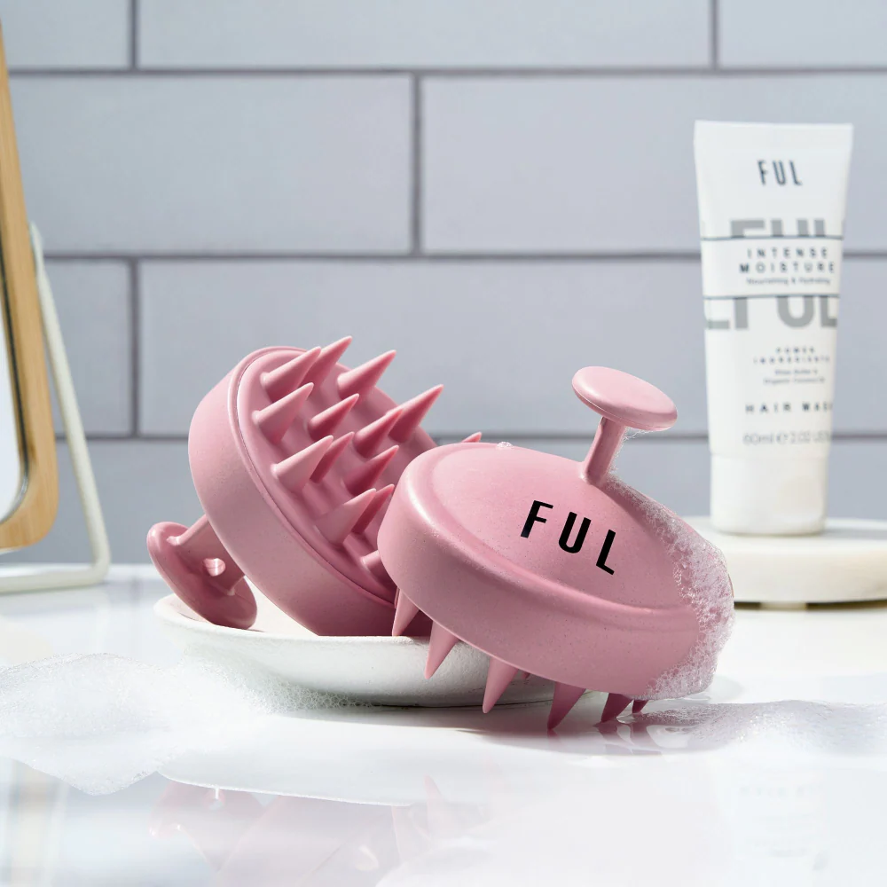 FUL Scalp Massager Shampoo Brush Pink - Image 5