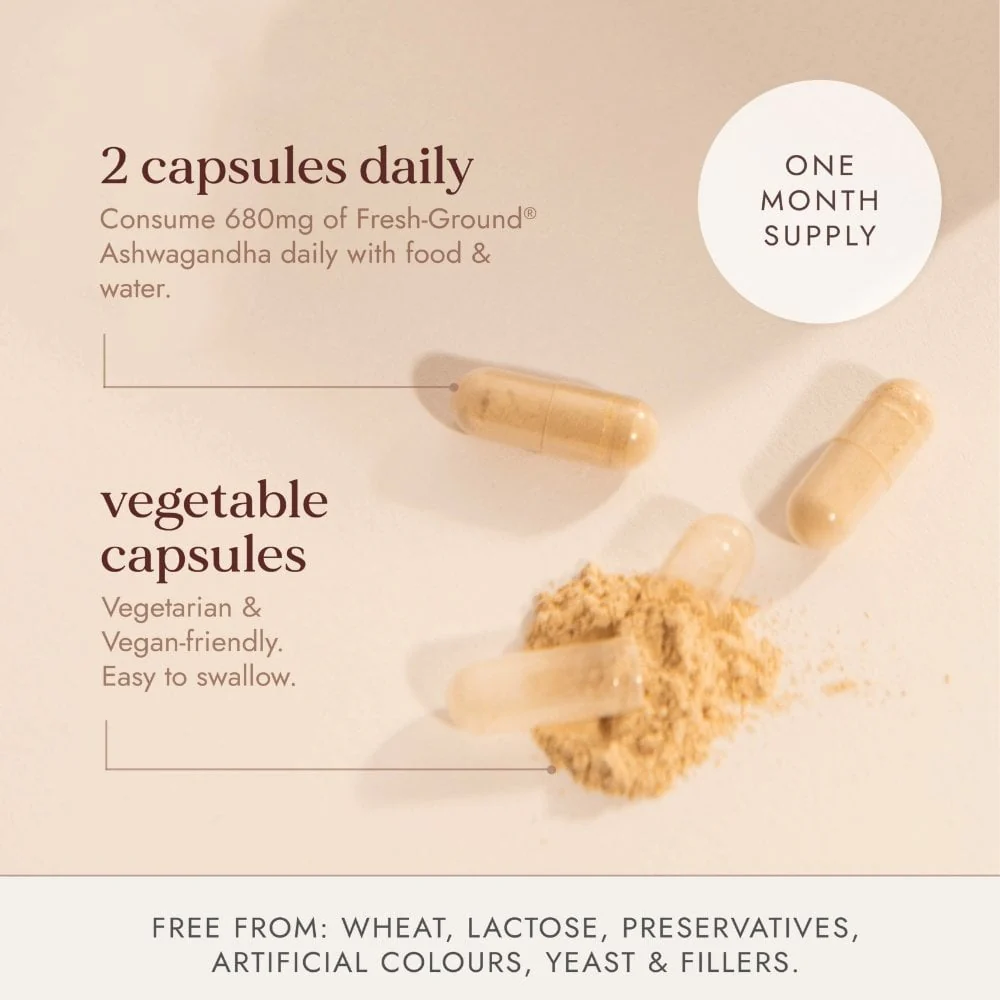 Fushi Organic Ashwagandha 60 Vegan Capsules - Image 5