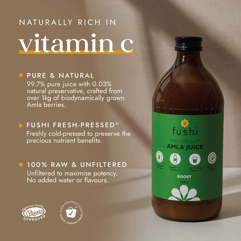 Fushi Organic Fresh-Pressed Amla Juice 500ml - Image 2
