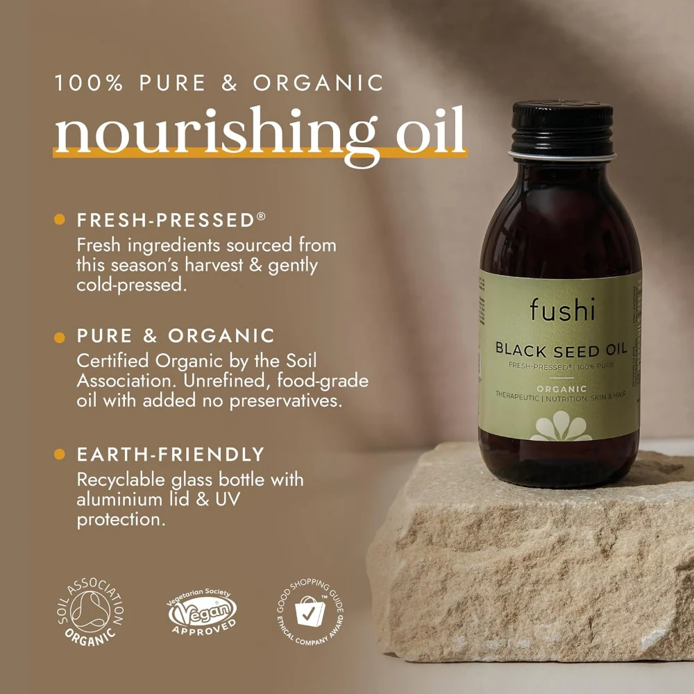 Fushi Organic Fresh-Pressed Black Seed Oil 250ml - Image 2