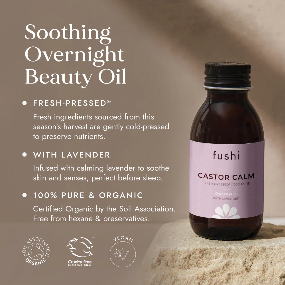 Fushi Organic Fresh-Pressed Castor Calm Oil With Lavender 100ml - Image 2