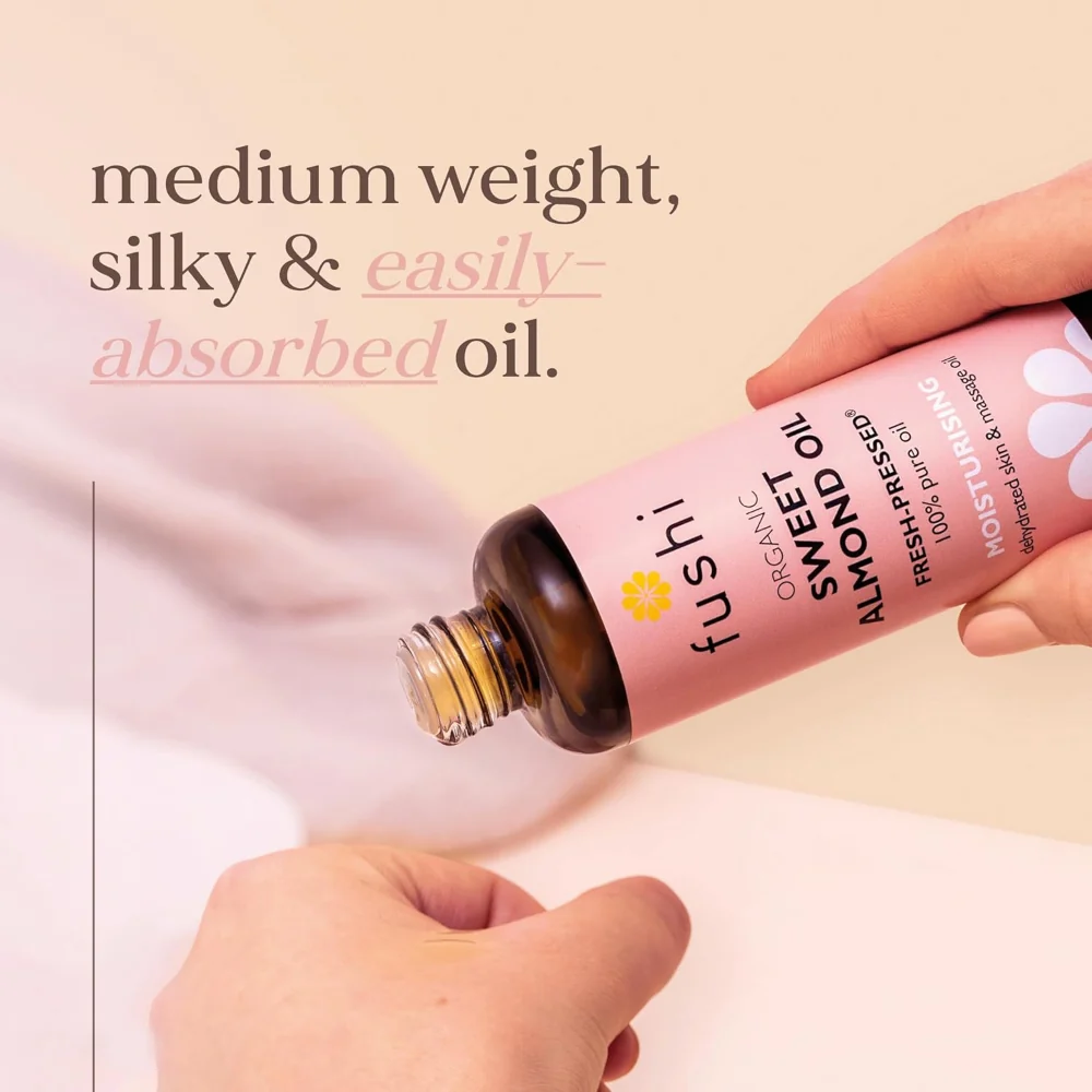 Fushi Organic Fresh-Pressed Sweet Almond Oil 100ml - Image 5