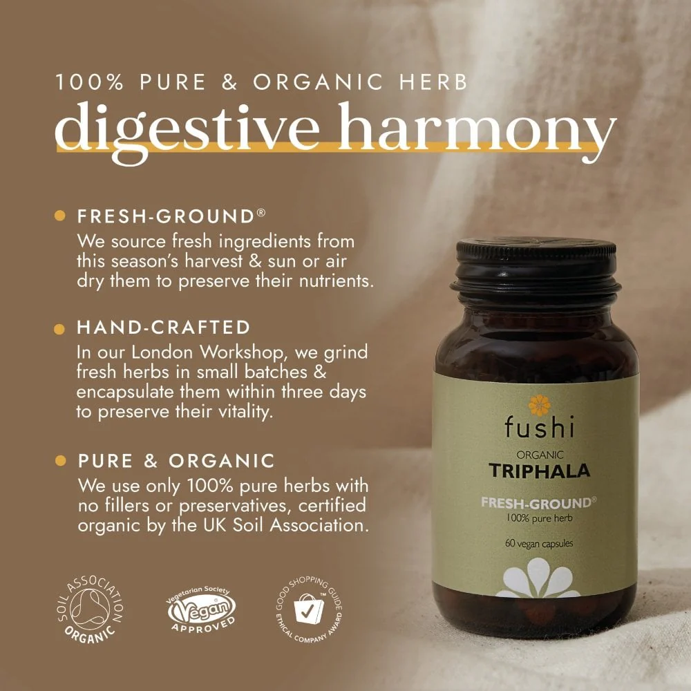 Fushi Organic Triphala 60 Vegan Capsules - Image 3