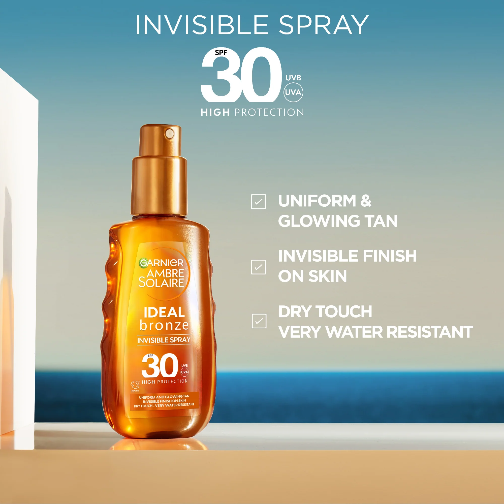Garnier Ambre Solaire Ideal Bronze Invisible Spray SPF30 150ml - Image 2