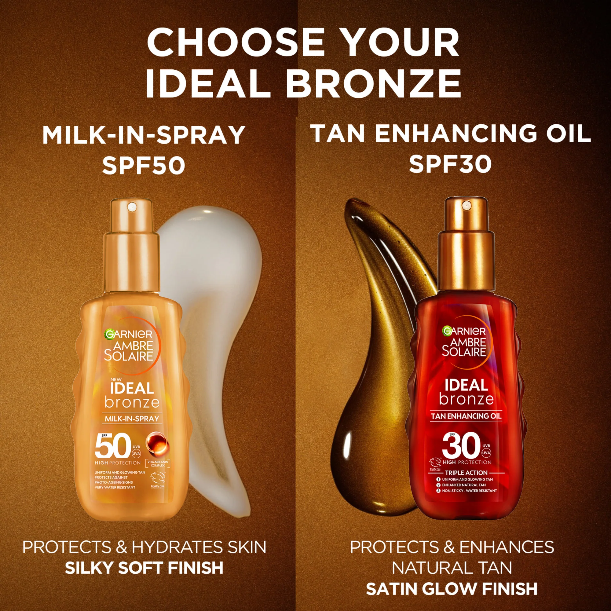 Garnier Ambre Solaire Ideal Bronze Milk-In-Spray SPF50 150ml - Image 6