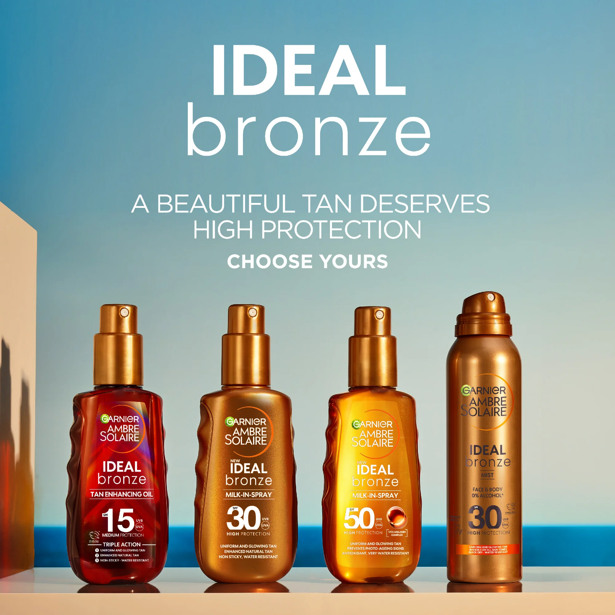 Garnier Ambre Solaire Ideal Bronze Milk-In-Spray SPF50 150ml - Image 7