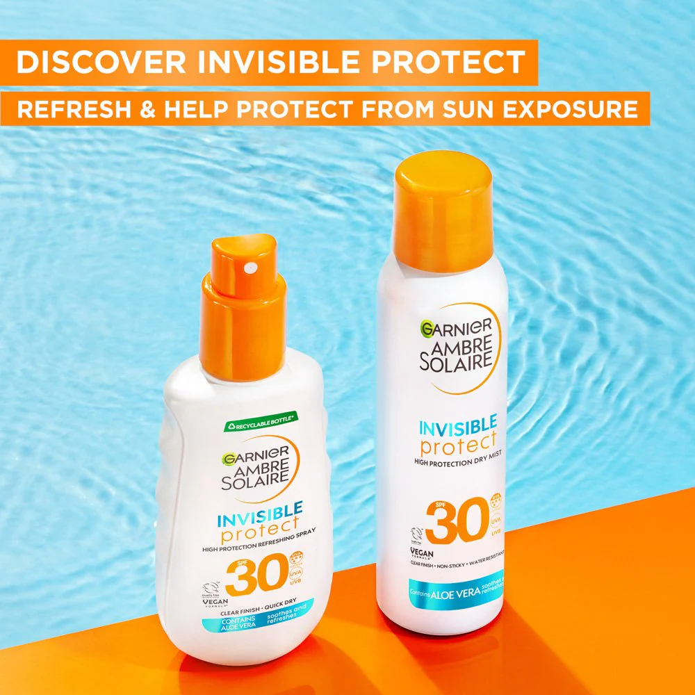 Garnier Ambre Solaire Invisible Protect Refresh Sun Spray SPF50+ 200ml - Image 6