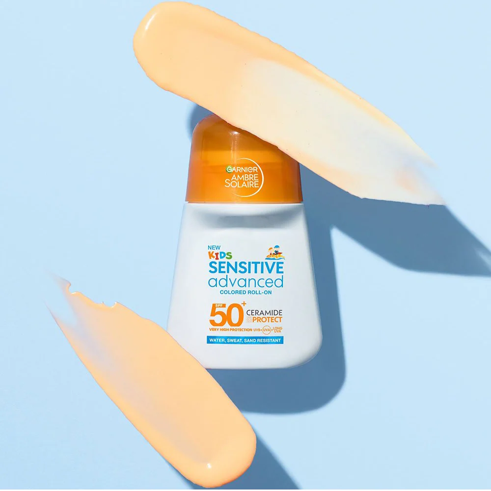 Garnier Ambre Solaire Kids Sensitive Advanced Coloured Roll-On Sunscreen SPF50+ 50ml - Image 7